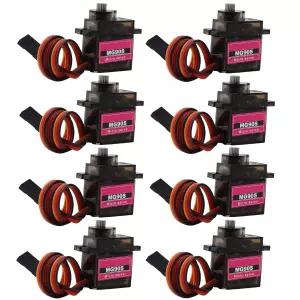 헬리콥터 비행기 보트 스마트 로봇 자동차 제어를 위한 DiGiYes 8Pack MG90S 마이크로 서보 모터 메탈