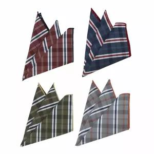 데이비드 체크 행커치프 패턴 손수건 디자인