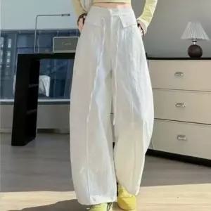 [애슬릿] 여성 와이드 팬츠 봄 뒷 밴딩 통바지 슬랙스 하객룩