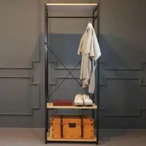 [생활] 블랙 선반 옷걸이 수납장 조립 의류 옷장 행거 이지