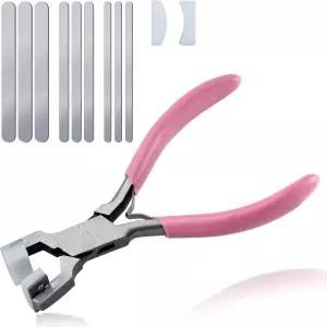 9개의 알루미늄 블랭크가 있는 LEONTool 팔찌 굽힘 플라이어 키트 커프스 제작용 벤더 금속 스탬핑