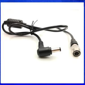 Hirose 암수 직각 DC 잭 블랙매직 시네마 카메라용 4K 줌 F8사운드 장치 688 633 644 전력선 4 핀