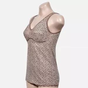 레오파드 브라 런닝 호피 여성런닝형브라 브래지어 런닝자 나시 일체 런닝탑 캡내장 내장