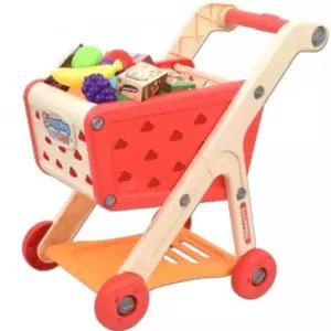 오즈토이 튼튼한 푸드 쇼핑카트 주방 소꿉놀이 세트 빨강 k198a red 마트 장바구니장난감 모형 역할 완구