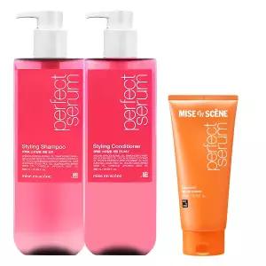 미쟝센 퍼펙트 스타일링 세럼 샴푸 680ml 1개 + 컨디셔너 680ml 1개 + 트리트먼트 330ml 1개