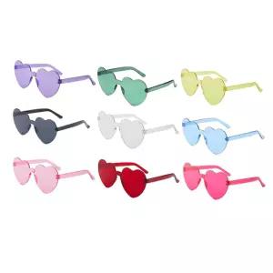 메가디자인 무테 하트 칼라 선글라스 안경 사진소품안경