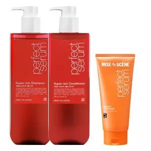 미쟝센 퍼펙트 슈퍼리치 세럼 샴푸 680ml 1개 + 컨디셔너 680ml 1개 + 트리트먼트 330ml 1개