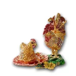 고급 칠보 닭 장식품 미니어쳐 인테리어 소품 모형 어처 보석함