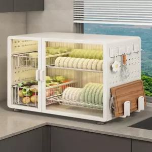 접시 수납장 홈카페장 틈새 주방 다용도 그릇장 컬러 높이 티 그릇 내추럴 캐비닛 키큰장