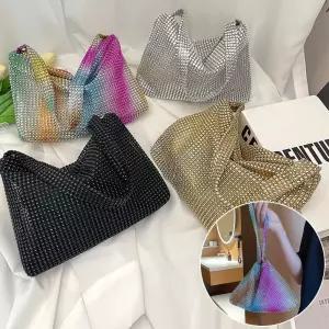 G126928_라인스팽글 미니숄더백 트라이앵글 스터드백 데일리 바캉스 보석가방 복조리 미니 토트 파우치