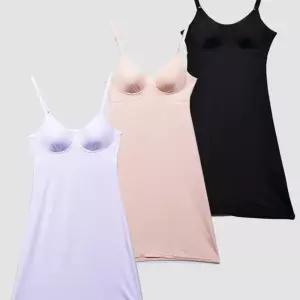 몸에 닿는 상쾌한 착용감 심플한 인견 여성 끈 슬립원피스 여름 잠옷 나이트