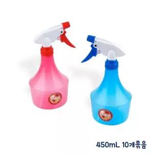 APOLLO 공병 컬러 분무기 450mL 10개묶음(색상혼합) 플라스틱 미니 가정용 화분 빨래 분무기통 수동 물분사
