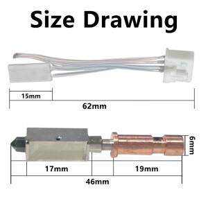 애니큐빅 코브라 S1 핫엔드 세라믹 신형 업그레이드 콤보 헤드 3D 프린터 24V 48W 200K 고속 가열 350 ℃
