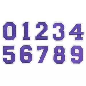 퍼플 넘버 열접착 의류 리폼 패치 와펜