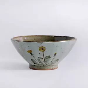 모리민들레 면기넓은대접 국그릇 큰대접 떡국 시리얼 시리얼볼 요거트볼 디저트볼 도자기 라면기 우동기