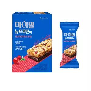 마이밀 뉴프로틴바 21g x 12봉 (1개)식사대용 간식 칼로리란스 마이밀단백질 세트 운동후 영양식 단백질 틴