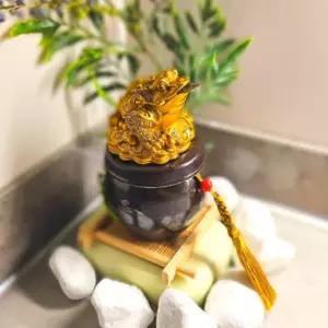 삼족두꺼비 현관 소금 단지 재물운 금전 미니 항아리가게개업선물 풍수지리 미용실 식당 집들이 센스있는