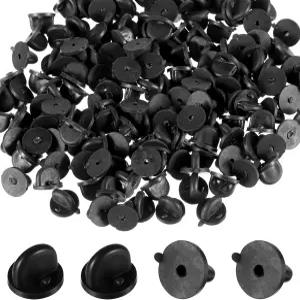 100개의 PCS 고무 핀 백 에나멜 재사용 가능한 백으로 균일한 배지를 위한 백킹 홀더 제작을 키퍼