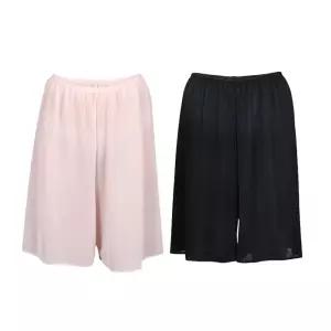 국산 여자 빅사이즈 와이드 인견속바지 통넓은 바3부 5부 학생 쿨속바지 여름 여성 교복 치마