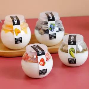 푸딩용기 요거트병 미니 디저트 용기 투명 뚜껑포함 저장병 소스병 50개