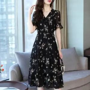 비욘드라이프J COF 엘레강스 슬리브 쉬폰 원피스