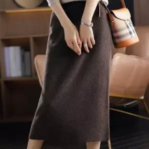 LN 니트 롱 치마 스커트 여성 여자 겨울밴딩 스판 신축성좋은 늘어나는