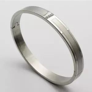 STSTONEMANBR 써지컬스틸 맥스톤 실버 남자 여자 뱅글팔찌