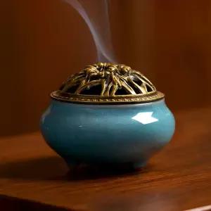 LUXURY 전통 도자기 향로 제사 고급 촛대 항로 용그릇 용초 로상 제수용품 홀더