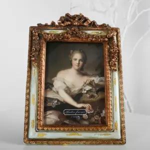 빈티지 레이디 민트 엔틱액자 5X7사진 인테리어소품 꾸미기 가족 성장앨범 탁상용