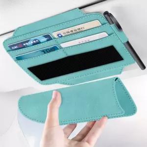 TKB 차량용 레더쉽 분리형 썬바이저 선글라스포켓 V2수납 카드 자동차 정리 보관 썬수납 썬포켓 자동차선