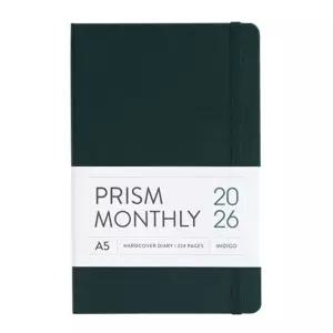 인디고 다이어리 2026 프리즘 A5 먼슬리 스케줄러 (날짜형 25절 월간) (포레스트) 스케쥴 26년도 플래너수