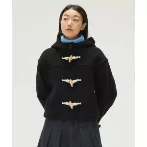 브랜드정품 LEE 우먼 숏 더플 코트 블랙 113200