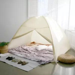 따시방 원터치 난방 방풍 텐트 대 4인겨울용 실내 침대 위풍차단 우풍 용텐트 비절약 방한 침대용