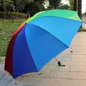 [패션] 무지개 3단 우산 패션우산 3단수동우산