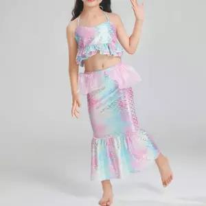 주니어 여아 아동 공주 드레스 컬러풀 인어공주 원피스 kir6+9kQd