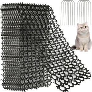 16PCS 고양이 배설물 매트 16인치 x 8인치 스파이크는 고양이를 영구적으로 마당에 들어오지 못하게 하고