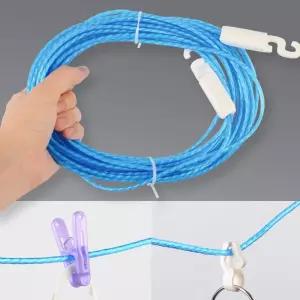 와이어로프 코팅 빨래줄+고리+집게 6m 10m 간편설치 캠핑 휴대용 빨랫 옥상 빨래 다용도