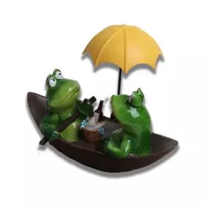보트타는 동동 개구리 장식소품 인형 미니어처 마블 인테리어 장식품 콘솔품 카페품