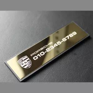 자동차 메탈 주차번호판 레이저각인 맞춤제작 자동차로고 카드형 와이드 태권도차