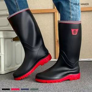 홀릭메이커 남자 레인부츠 장마철 롱기장 장화 HDM007남성 신발 코디 발편한