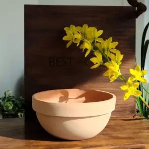 베트남 토분 정반원 30x14cm 살구색디자인화분 인테리어 분갈이 예용품 홈가드닝 내추럴 흙화분 예쁜