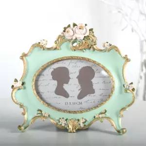 플라워민트 엔틱 사진액자 4X6 가로형 인테리어소품 꾸미기 가족 성장앨범 탁상용