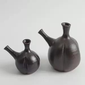 미니어처 옹기 호박병 단지 (중대) 2p세트 호박 항아리 장식소품 장식품 어쳐 인테리어