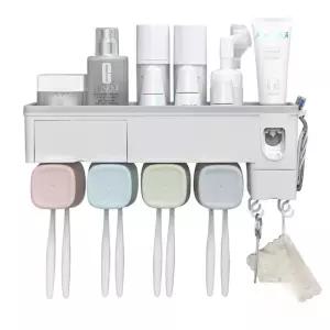 1+1욕실용품 정리대 양치컵 치약짜기 대사이즈화장실수납장 목욕 위생도기 면도기거치대 수납함 선반