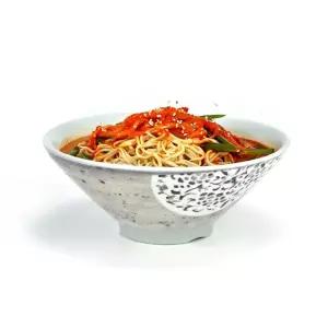 업소용 멜라민 플라워 가벼운 우동그릇 8호잔치국수 대접 라면 오뎅 국물