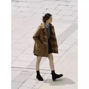 빈폴 BEANPOLE LADIES 더플 미디엄 코트 - 옐로이시 브라운 247492