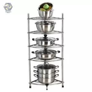 선반 틈새 정리대 코너 4단 그릇 스텐 수납