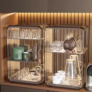아크릴 컵 진열장 선반 수납 수납장 홈카페 장식장 술잔