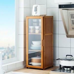 원목틈새수납장 그릇수납장 찻잔 홈카페장 가로세로 주방 보관 FAS급 팬트리 보조 레트로