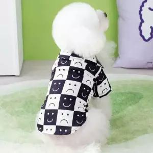 반려견 심플 디자인 잠옷 파자마 실내 산책 셔츠 코디